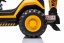 Beneo Licencovaný elektrický Bagr Caterpillar se svahovací i výkopovou lžící, Jednomístný, žlutý, USB vstupem na MP3 Přehrávači, Zadním pohonem s 2 x 30W Motory a Lithiovou baterií