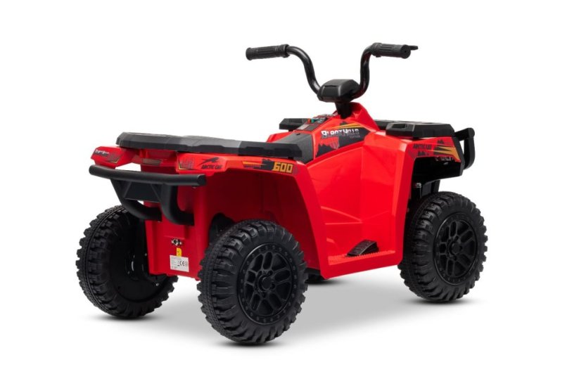 Elektrická čtyřkolka Beneo Arctic Cat 12V se zadním pohonem, červená, LED světla, lithiová baterie, 2 x 25W motor, originální licence
