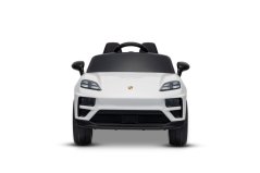 Beneo Porsche Macan 12V Licenční elektromobil s pohonem zadních kol (jednomístný), bílý, lithiová baterie, široká sedadla, odpružené nápravy, 2,4GHz dálkové ovládání, MP3 přehrávač se vstupem USB/AUX, LED světla