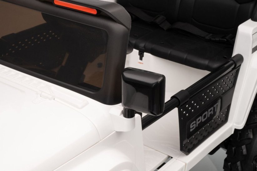 Elektrické autíčko Beneo Motors OFFRIDE 4x4² Dvojmiestne 12V, čierne, MP3 Prehrávač s USB/AUX vstupom, Pohon 4x4, Lítiová Batéria, EVA kolesá s odpružením, Diaľkový ovládač, LED Svetlá