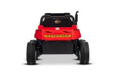 Beneo Farmárske elektrické autíčko RIDER 6X6 24V s pohonom štyroch kolies 4X 200W, Dvojmiestne, červené, Lítiová batéria, EVA kolesá, Koženkové dvojsedadlo, Odpružené nápravy, 2,4 GHz Diaľkový ovládač, MP3 s USB