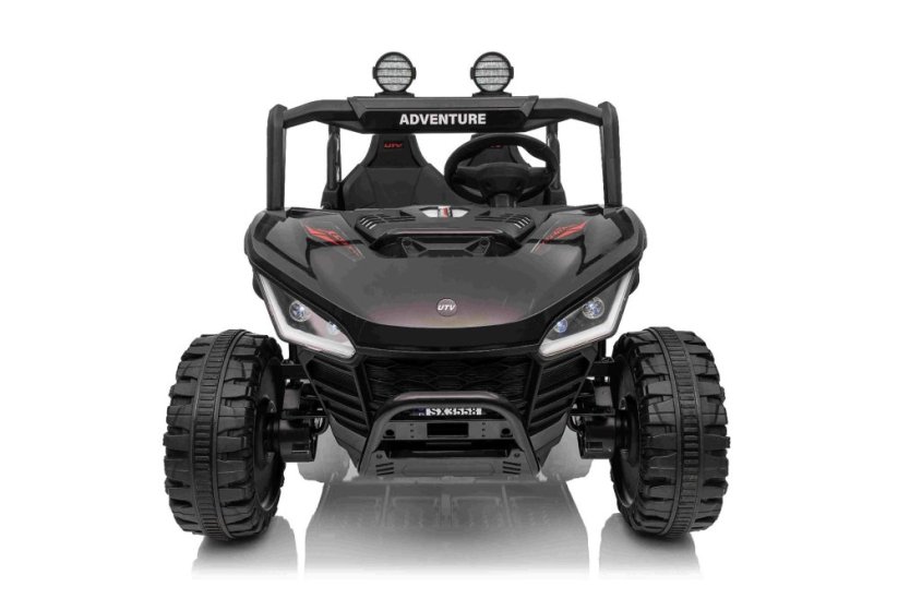 Elektrické auto Beneo T-REX Ride 4x4 dvoumístné 24V, černé, MP3 přehrávač se vstupem USB/AUX, pohon 4x4, lithiová baterie, odpružení, dálkové ovládání, LED světla