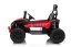 Elektrické auto Beneo T-REX Ride 4x4 dvoumístné 24V, červené, MP3 přehrávač se vstupem USB/AUX, pohon 4x4, lithiová baterie, odpružení, dálkové ovládání, LED světla