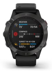 Garmin FÉNIX 6 SAPPHIRE, carbon gray DLC black band