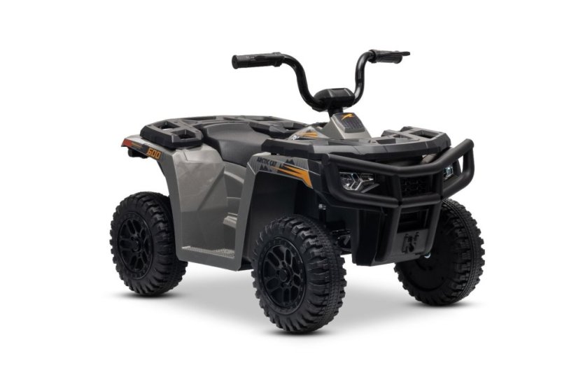 Elektrická čtyřkolka Beneo Arctic Cat 12V se zadním pohonem, šedá, LED světla, lithiová baterie, 2 x 25W motor, originální licence