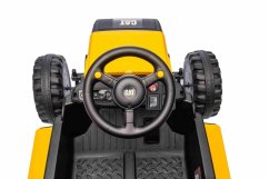 Beneo Licencovaný elektrický Bagr Caterpillar, Jednomístný, žlutý, USB vstupem na MP3 Přehrávači, Zadním pohonem s 2 x 30W Motory a Lithiovou baterií