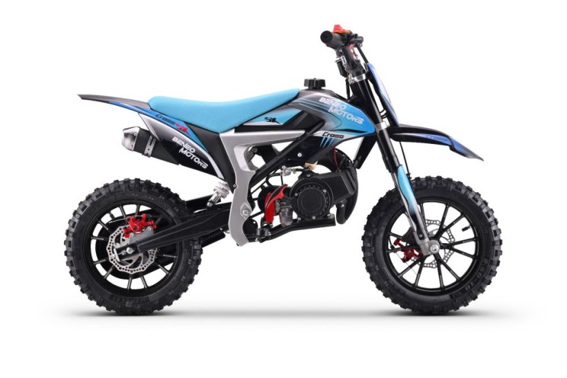 Dětská benzínová motorka Beneo Motors CROSS SX modrá - 50cm3