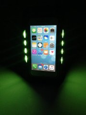 Pouzdro na mobil na ruku Tunturi Led Phone žlutá