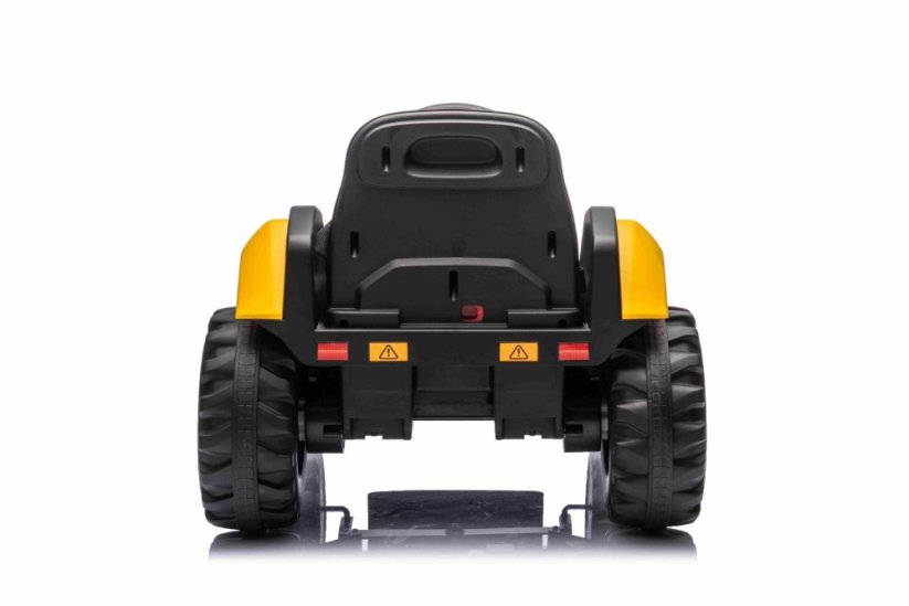 Beneo Licencovaný elektrický Bagr Caterpillar, Jednomístný, žlutý, USB vstupem na MP3 Přehrávači, Zadním pohonem s 2 x 30W Motory a Lithiovou baterií