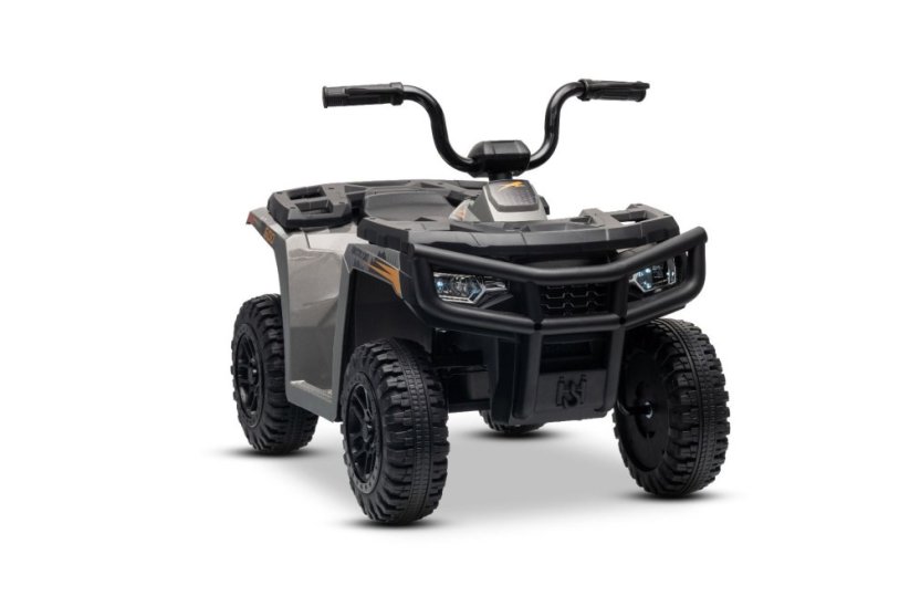 Elektrická čtyřkolka Beneo Arctic Cat 12V se zadním pohonem, šedá, LED světla, lithiová baterie, 2 x 25W motor, originální licence