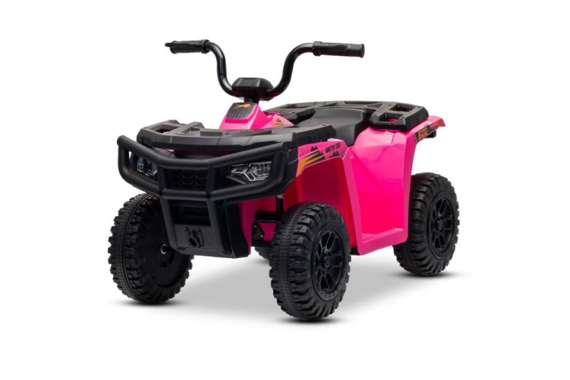 Elektrická čtyřkolka Beneo Arctic Cat 12V se zadním pohonem, růžová, LED světla, lithiová baterie, 2 x 25W motor, originální licence