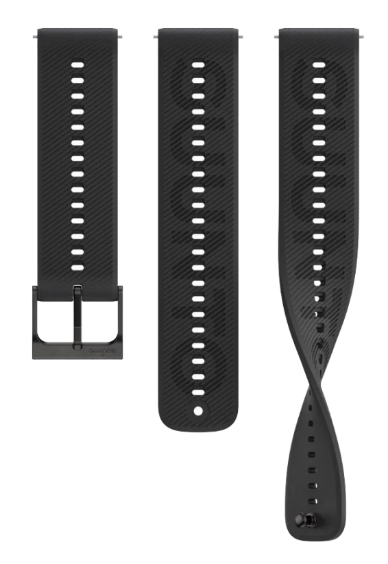Suunto 22mm Athletic 6 Silicone Strap all black S+M