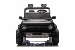 Elektrické autíčko Beneo Ford Bronco s pohonom zadných kolies s licenciou (Jednomiestne), čierne, Lítiová batéria, Vysoký podvozok, široké sedadlo, Odpružená zadná náprava, 2,4 GHz Diaľkový ovládač, MP3 prehrávač so vstupom USB, LED