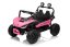 Beneo Elektrické auto T-REX Ride 4x4 dvoumístné 24V, růžové, MP3 přehrávač se vstupem USB/AUX, pohon 4x4, lithiová baterie, odpružení, dálkové ovládání, LED světla