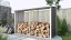 Prístrešok na drevo G21 WOH 682 - 302 x 119 cm, antracitový