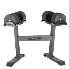 Nakládací jednoruční činka Finnlo Dumbbell Smartlock, 2x32kg