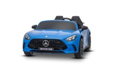 Beneo Mercedes GT63 AMG 24V 4x4 Electric Car, modrý, dvoumístný, nastavitelné sedadlo řidiče, měkká EVA kola, 2,4GHz dálkové ovládání, USB/Bluetooth, 200W motory, odpružení, lithiová baterie, LED světla, licencovaný