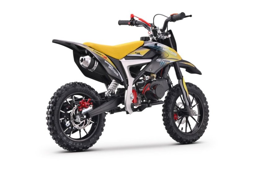 Dětská benzínová motorka Beneo Motors CROSS SX žlutá - 50cm3