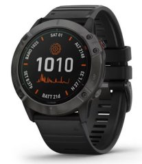 Garmin FÉNIX 6X PRO SOLAR Titanium Carbon Gray DLC, black band