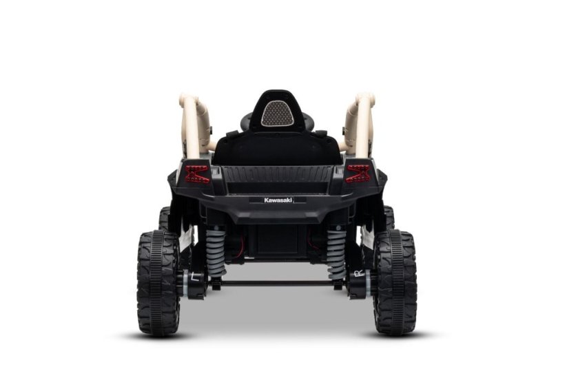 Elektrické autíčko Kawasaki TERYX KRX 1000 12V, khaki, jednomiestne, odpružená zadná náprava, 2,4 Ghz diaľkové ovládanie, Lítiová batéria, 2 x 25W Motory, MP3 s USB/AUX