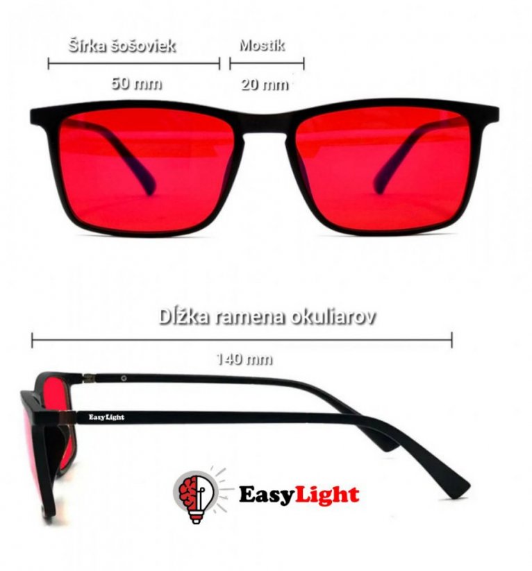 Červené brýle EasyLight Mitochondriak proti modrému světlu