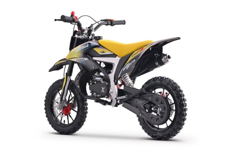 Dětská benzínová motorka Beneo Motors CROSS SX žlutá - 50cm3