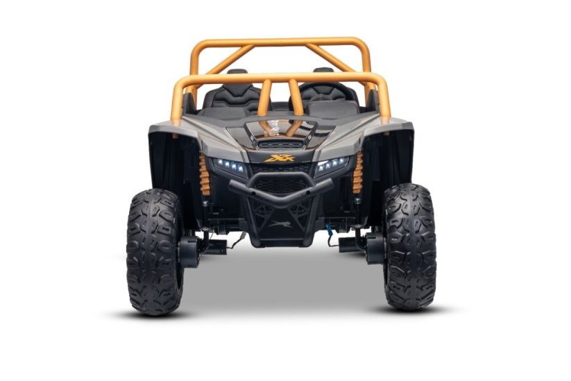 Elektrická buggy Arctic CAT XXL 4x4 24V, šedá, dvoumístná, měkká EVA kola, výkonné motory, lithiová baterie, MP3 přehrávač s Bluetooth, odpružená zadní náprava, koženková sedadla, originální licence