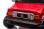 Beneo Elektrické autíčko Toyota FJ Cruiser XXL s pohonom 4x4, licencované (Dvojmiestne), červené, Prenosná lítiová batéria, Vysoký podvozok, Dve sedadlá, Odpružená zadná náprava, 2,4 GHz Diaľkový ovládač, MP3 prehrávač s Bt, LED