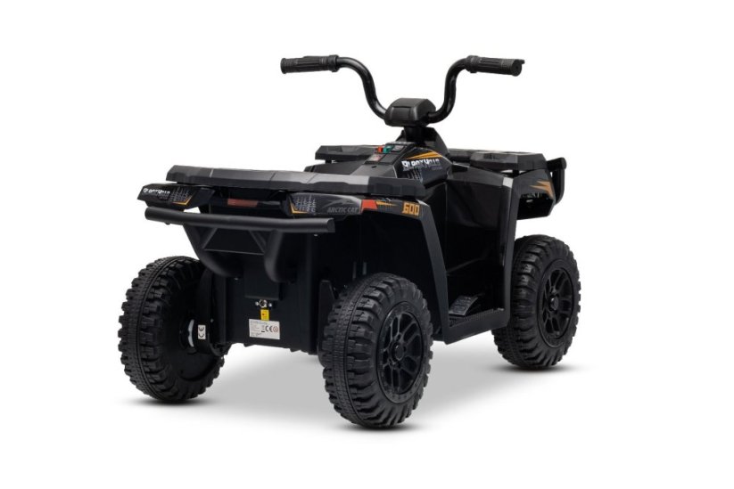 Elektrická čtyřkolka Beneo Arctic Cat 12V se zadním pohonem, černá, LED světla, lithiová baterie, 2 x 25W motor, originální licence