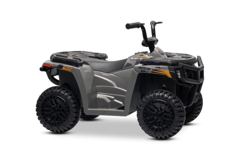 Elektrická čtyřkolka Beneo Arctic Cat 12V se zadním pohonem, šedá, LED světla, lithiová baterie, 2 x 25W motor, originální licence