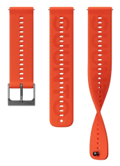 Suunto 22mm Athletic 6 Silicone Strap coral orange S+M