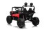 Elektrické auto Beneo T-REX Ride 4x4 dvoumístné 24V, červené, MP3 přehrávač se vstupem USB/AUX, pohon 4x4, lithiová baterie, odpružení, dálkové ovládání, LED světla