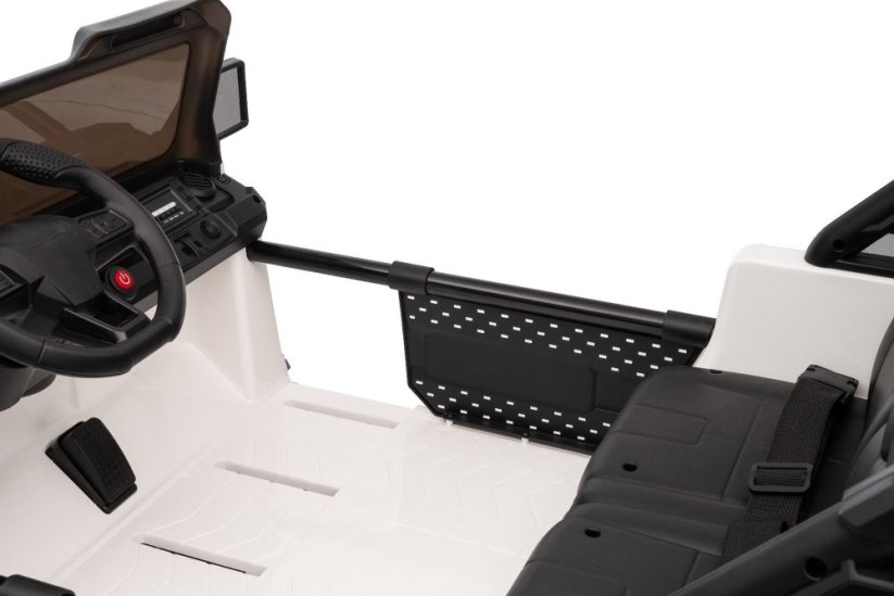 Elektrické autíčko Beneo Motors OFFRIDE 4x4² Dvojmiestne 12V, čierne, MP3 Prehrávač s USB/AUX vstupom, Pohon 4x4, Lítiová Batéria, EVA kolesá s odpružením, Diaľkový ovládač, LED Svetlá