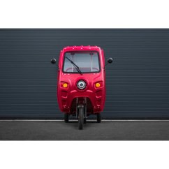 Elektrická nákladní tříkolka Leramotors Cargo G1 1000W s kabinou - Tuk Tuk červená