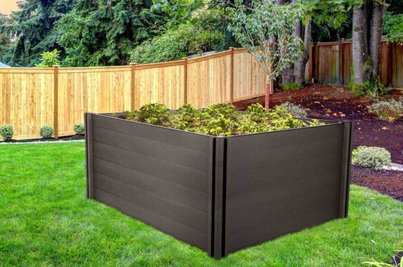 Vyvýšený záhon G21 Crop 210 x 106 x 80, WPC, Eben