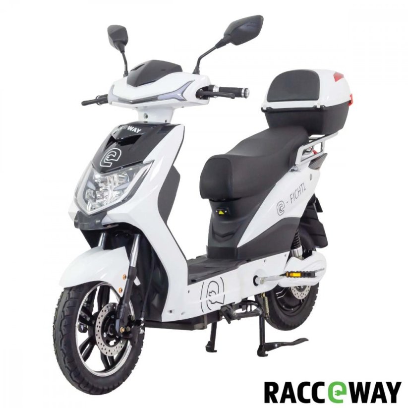 Elektroskúter RACCEWAY® E-FICHTL®, biely-lesklý, bez batérie