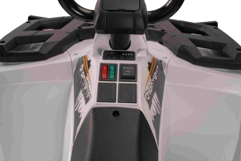 Elektrická štvorkolka Beneo Arctic Cat 12V so zadným pohonom, biela, LED svetlá, Lítiová batéria, 2 x 25W motor, Originál Licencia