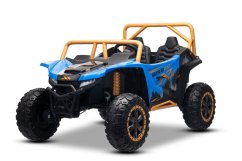 Elektrická bugina Arctic CAT XXL 4x4 24V, modrá, dvojmiestna, Mäkké EVA kolesá, Výkonné motory, Lítiová batéria, MP3 Prehrávač s Bluetoothom, odpružená zadná náprava, koženkové sedadlá, Originál Licencia