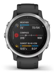 Garmin FÉNIX 6S SILVER, black band