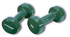 Činka aerobic 2 x 2 kg Tunturi Vinyl zelená