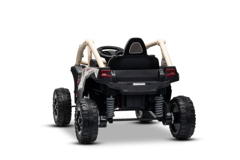 Elektrické autíčko Kawasaki TERYX KRX 1000 12V, khaki, jednomiestne, odpružená zadná náprava, 2,4 Ghz diaľkové ovládanie, Lítiová batéria, 2 x 25W Motory, MP3 s USB/AUX