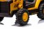 Beneo Licencovaný elektrický Bagr Caterpillar se svahovací lžící, Jednomístný, žlutý, USB vstupem na MP3 Přehrávači, Zadním pohonem s 2 x 30W Motory a Lithiovou baterií