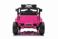 Beneo Elektrické autíčko OFFROAD NEW s pohonem zadních kol, růžové, Lithiová baterie, Vysoký podvozek, široké sedátko, Odpružené nápravy, 2,4 GHz Dálkový ovladač, MP3 přehrávač se vstupem USB/SD, LED světla