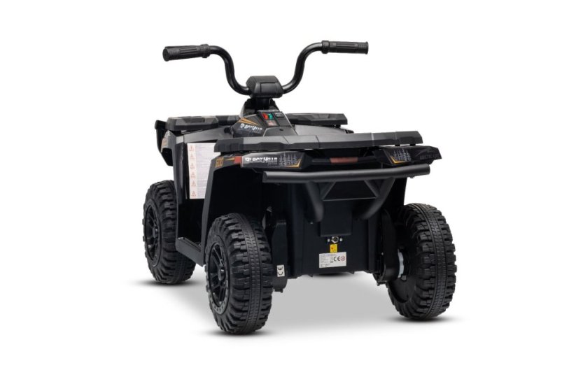 Elektrická čtyřkolka Beneo Arctic Cat 12V se zadním pohonem, černá, LED světla, lithiová baterie, 2 x 25W motor, originální licence