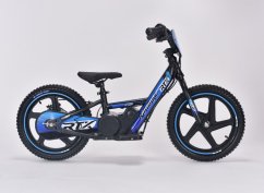 Dětská elektrická koloběžka RIRIBIKE RTX6 24V (16"), modrá, lithiová baterie, 250W motor, kotoučová brzda, nastavitelné měkké PU sedátko