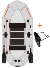 Člun Kolibri K-250 T šedý lamelová podlaha + držák motoru