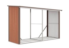 Prístrešok na drevo G21 WOH 682 - 302 x 119 cm, hnedý