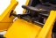 Beneo Licencovaný elektrický Bagr Caterpillar se svahovací i výkopovou lžící, Jednomístný, žlutý, USB vstupem na MP3 Přehrávači, Zadním pohonem s 2 x 30W Motory a Lithiovou baterií