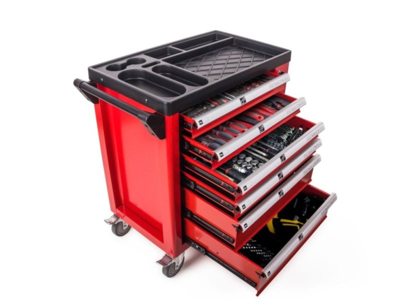 Dílenský vozík G21 Cooper 6, červený