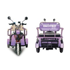 Elektrický dvoumístný vozík RACCEWAY® E-BUS, fialový